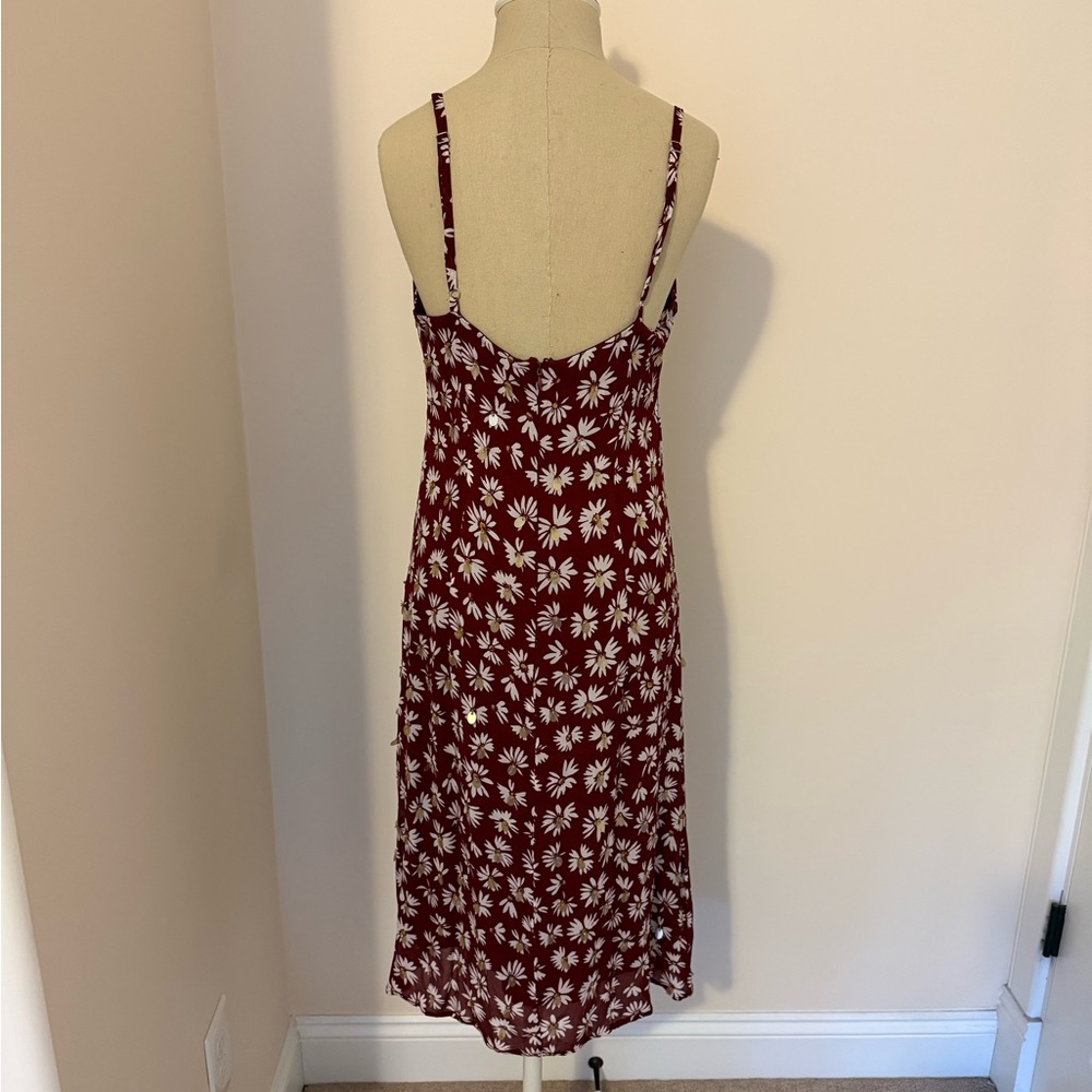 J. Crew Burgundy and White Floral Dress - Picture 2 of 4